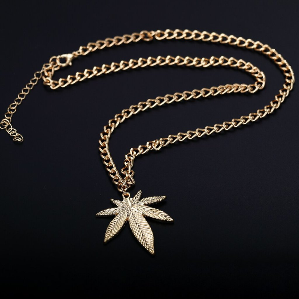 Trendy Vintage Leaf Two Color Antique Gold Plated Necklace For Woman, K467